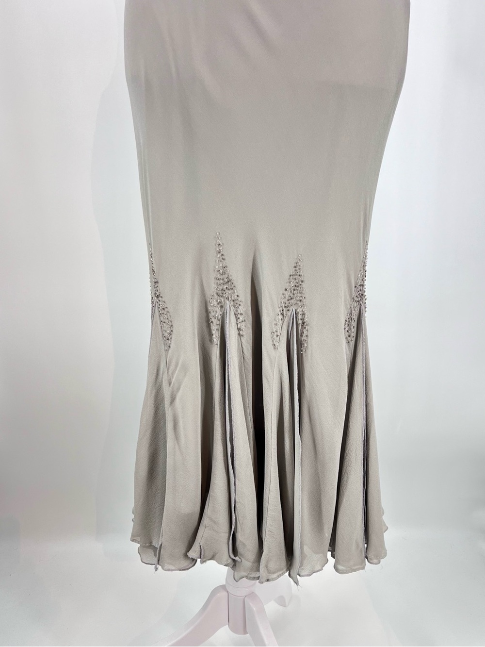 Sue Wong Nocturne vintage Y2k 100% silk trumpet beaded Skirt